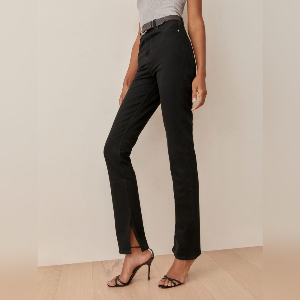 Reformation Liza Slit Hem Ultra High Rise Jeans